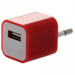 Apple Adaptateur secteur USB rouge (chargeur pour iPhone et iPod)