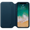 Apple Étui folio en cuir pour iPhone X - Bleu cosmos