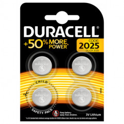 Duracell 4 piles 3V lithium 2025 (lot de 2)