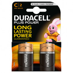 Duracell Plus Power 2 piles 1,5V alcalines C (lot de 3)