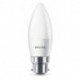 Philips ampoule LED flamme B22 5,5W (40W) 2700K blanc chaud (lot de 2)