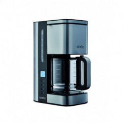 Siméo Cafetière Programmable Noir Inox Brossé 1000W 12 Tasses CFP200