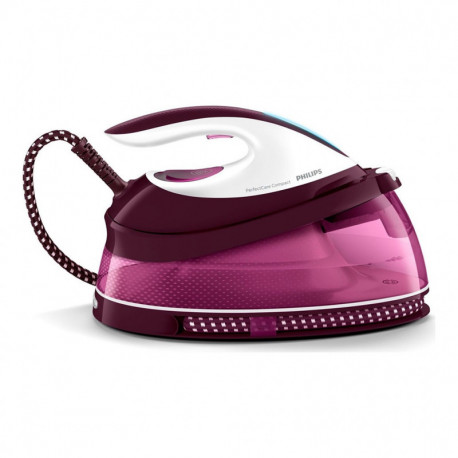 Philips Centrale Vapeur Perfectcare Compact Blanc et Rose GC7808/40