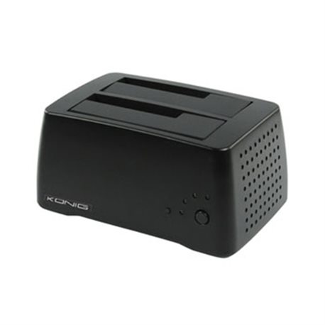 KONIC ELECTRONIC - Station duo Dock pour disque dur SATA (USB 2.0 - eSATA)