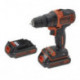 Black & Decker Perceuse visseuse sans fil BDCD186K1B2 18V 2Ah