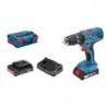 Bosch Perceuse à percussion Bleu GSB 18V 21 2/4AH + 25 accessoires