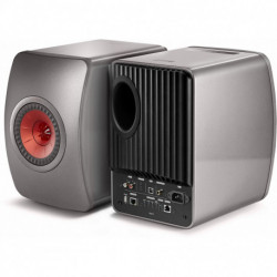 KEF Enceinte bibliothèque Enceinte sans fil LS50 Wireless laquée Grise