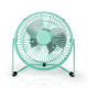 Nedis Metal Mini Fan 15cm Diameter USB Powered Turquoise