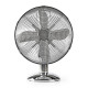 Nedis Ventilateur de Table en Métal 30cm de Diamètre 3 Vitesses Fonction d'Oscillation Chrome