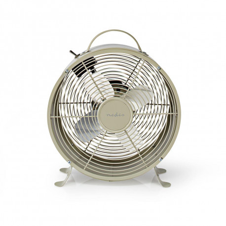 Nedis Ventilateur de Bureau Rétro Diamètre 25cm 2 Vitesses Gris