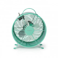 Nedis Ventilateur de Bureau Rétro Diamètre 25cm 2 Vitesses Turquoise