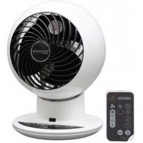 Iris Ohyama, Ventilateur Silencieux, Oscillant et Ultra-Puissant avec Télécommande - Woozoo - PCF-SC15T, blanc, 38 W, 30m²