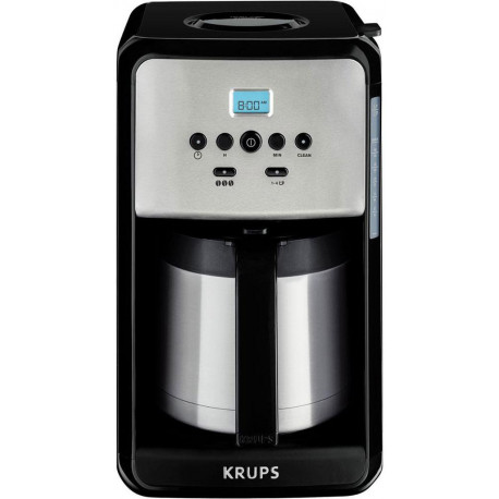 Krups Cafetière Programmable Savoy Noir Inox 1000W 10 Tasses ET352010