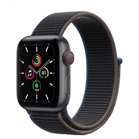Apple Watch SE GPS   Cellular Aluminium Gris Sideral 40mm Boucle Sport Charbon MYEL2 (late 2020)