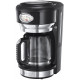 Russell Hobbs Cafetière Rétro Noir 1000W 1,25L 11 Tasses 21701-56