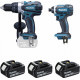 Makita Ensemble de 2 machines Perceuse + visseuse à chocs 18 Volts 5 Ah (DDF458 + DTD152) Makita DLX2144TJ1