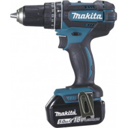 Makita Perceuse visseuse à percussion 18 V Li-Ion 5 Ah Ø 13 mm Makita DHP482RTJ