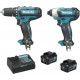 Makita Pack outillage ensemble de 2 machines 12 Volts Li-Ion 4 Ah CXT (DF331D + TD110D) CLX201SMJ