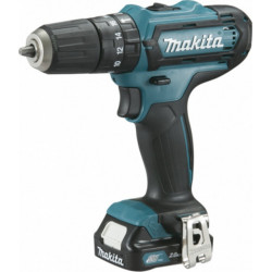 Makita Perceuse visseuse à percussion sans fil 10,8 Volts Li-Ion 2 Ah CXT Ø diamètre 10mm HP331DWAE