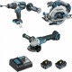 Makita Ensemble de 3 machines 18 V Li-Ion 5 Ah (DHP481 + DGA506 + DHS680) Makita DLX3095PTJ