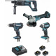 Makita Ensemble de 4 machines 18 V Li-Ion 5 Ah (DGA504 + DDF482 + DHR241 + DTD153) Makita DLX4080TX1