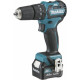 Makita Perceuse visseuse à percussion sans fil 10,8 V Li-Ion 4 Ah CXT BL Motor Ø 10 mm HP332DSMJ