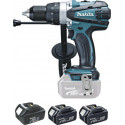 Makita Perceuse visseuse à percussion 18 Volts Li-Ion 4 Ah diamètre 13 mm modèle DHP458RMJ-P