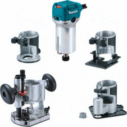 Makita Affleureuse Défonceuse Multifonctions 710 Watt diamètre 8 mm modèle RT0700CX3J