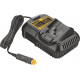 DeWALT Chargeur universel allume cigare pour batteries Dewalt 10,8 Volts 14,4 Volts 18 Volts Li-Ion 1,3Ah à 5Ah DCB119