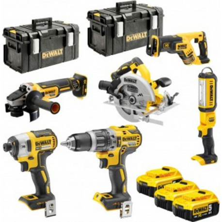 DeWALT Kit 6 outils 18 Volts 5 Ah XR Li-Ion Tough System Dewalt DCK623P3