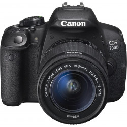 Canon Appareil Photo Reflex EOS 700D Noir + Objectif 18-55mm