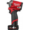 Milwaukee Boulonneuse à choc compacte FUEL 12V 4Ah + 2Ah Carré 1/2 339 Nm M12 FIWF12-422X