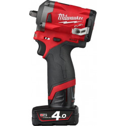 Milwaukee Boulonneuse à choc compacte FUEL 12V 4Ah + 2Ah Carré 3/8” 339 Nm M12 FIW38-422X