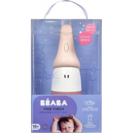 Beaba Puériculture Veilleuse Pixie Torch rose dragee