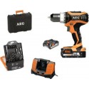 AEG Perceuse visseuse sans fil Power Tools BSB18C2LI-202CKIT1 + 2 batteries 18V 2Ah