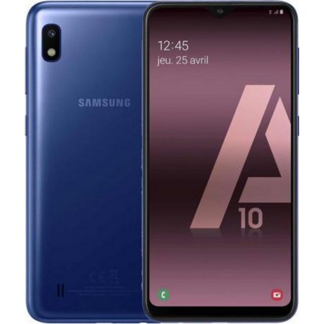 Samsung Smartphone Galaxy A10 32 Go 6.2 pouces Bleu 4G Double port nano Sim