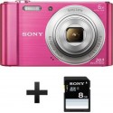Sony Appareil Photo Compact DSC-W810 Rose Objectif 4.6-27.6mm + Carte SD 8 Go