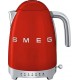 Smeg Bouilloire Température Réglable Rouge 2400W 1,7L KLF04RDEU