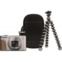 Canon Appareil Photo Compact PowerShot SX740 HS Argent + Trepied + Housse