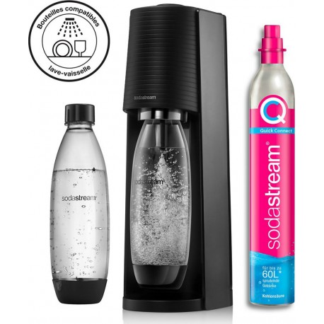 Sodastream Machine à soda TERRA Noire Pack Lave-Vaisselle