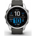 Garmin Montre sport Fenix 7S silver avec bracelet gris