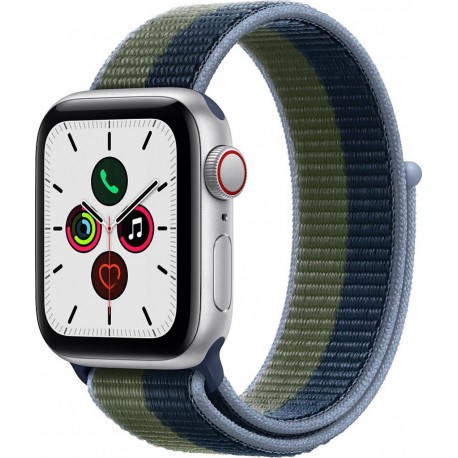 Apple Watch Montre connectée SE 40MM Alu Argent/Bleu Boucle Vert Cell