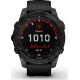 Garmin Montre sport Fenix 7 Solar gray avec bracelet noir