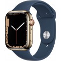 Apple Watch Montre connectée 45MM Acier Or/Bleu Series 7 Cellular