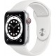 Apple Watch Montre connectée 44MM Acier Arg/Blanc Series 6 Cellular