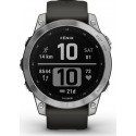 Garmin Montre sport Fenix 7 silver avec bracelet gris