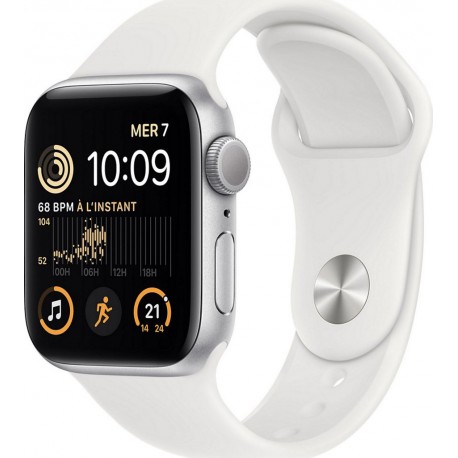 Apple Watch Montre connectée SE 40MM Alu Argent/Blanc