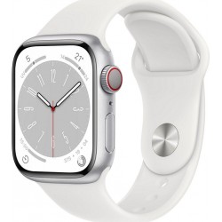 Apple Watch Montre connectée 41MM Alu Argent/Blanc Series 8 Cellular