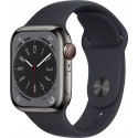 Apple Watch Montre connectée 41MM Acier Graph/Minuit Series 8 Cellula