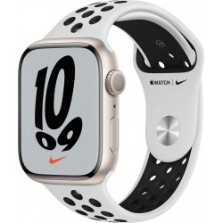 Apple Watch Montre connectée Nike 45MM Alu Lumiere/Plat Noir Series 7